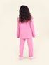 Pspeaches Set-2 Girls Pink Grey Printed Night Suit (NW-PINK JUNGLE COMBO)