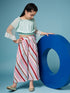 Girls Square Neck Top With Striped Palazzos (s-pleastripe)