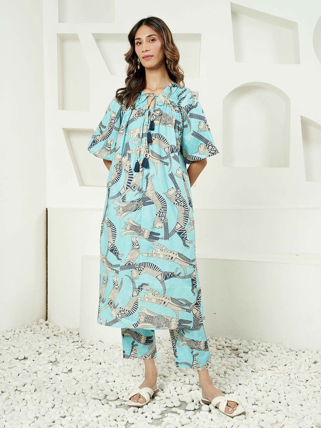 Junlge Print Cotton Co-ordset