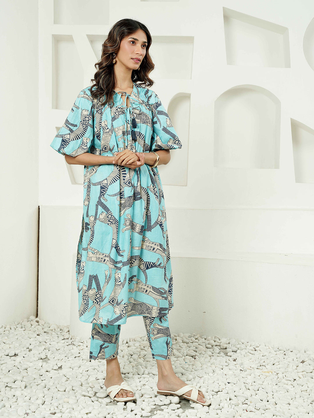 Junlge Print Cotton Co-ordset