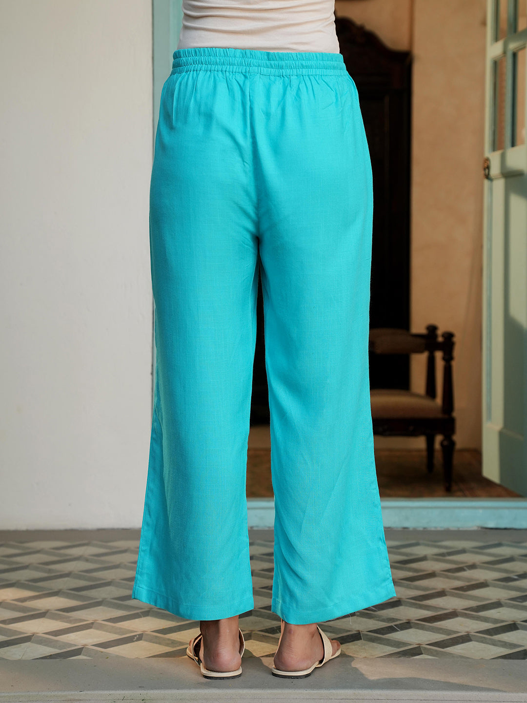 Turq embroidered co-ord set