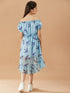 Girls Off-Shoulder Chiffon Dress (d-bird)