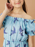 Girls Off-Shoulder Chiffon Dress (d-bird)
