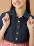 Girls Shirt Collar Fit & Flare Dress (d-lacedenim)