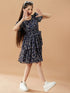 Girls Ethnic Motifs Printed Layered Fit & Flare Dress (d-lurexna)