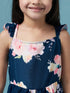 Tiered Floral Printed Fit & Flare Dress (d-bluelayer)