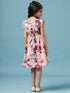 Girls Floral Printed Dress (d-peachrose)
