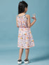 Girls Cotton Floral Printed A-Line Dress (d-pinkglasses)
