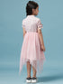 Girls Striped Cotton Midi Dress (d-pinkshirtdress)