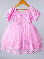 Sparkling Pink Net Dress (D25000101)
