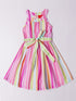 Multi-Color Rayon Dress With Belt (D25000504)