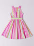 Multi-Color Rayon Dress With Belt (D25000504)
