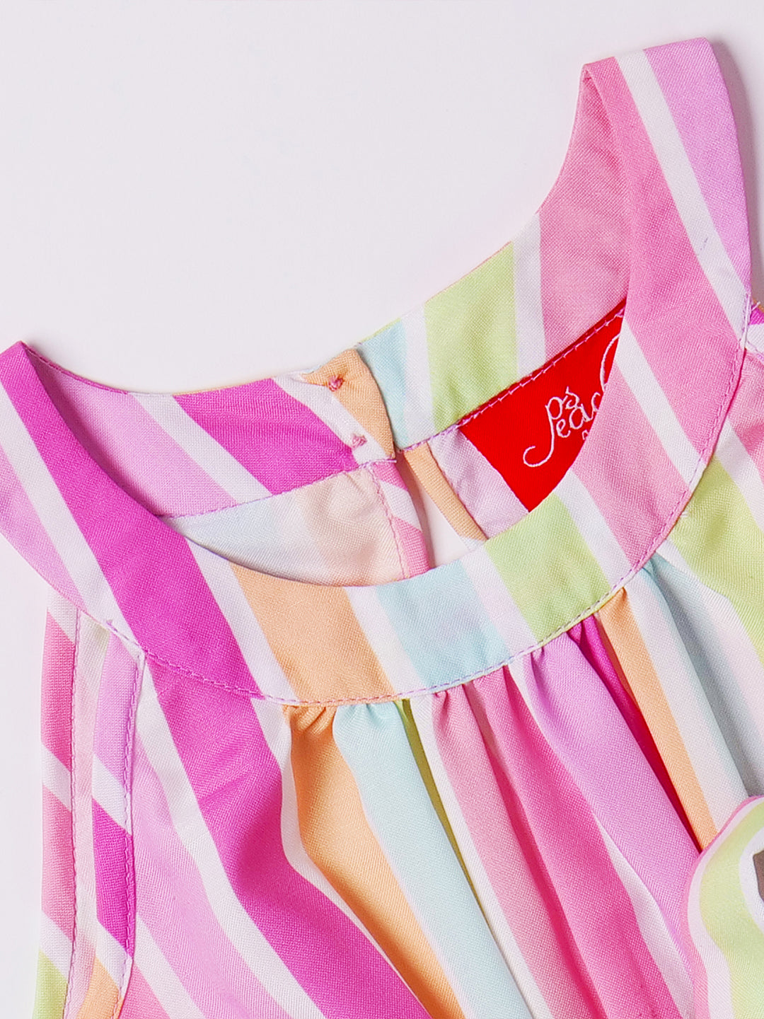 Multi-Color Rayon Dress With Belt (D25000504)
