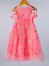 Elegant Peach Net Dress (D25001511)
