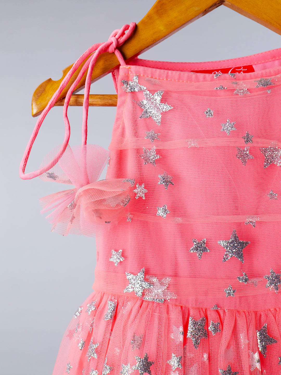 Elegant Peach Net Dress (D25001511)
