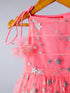 Elegant Peach Net Dress (D25001511)