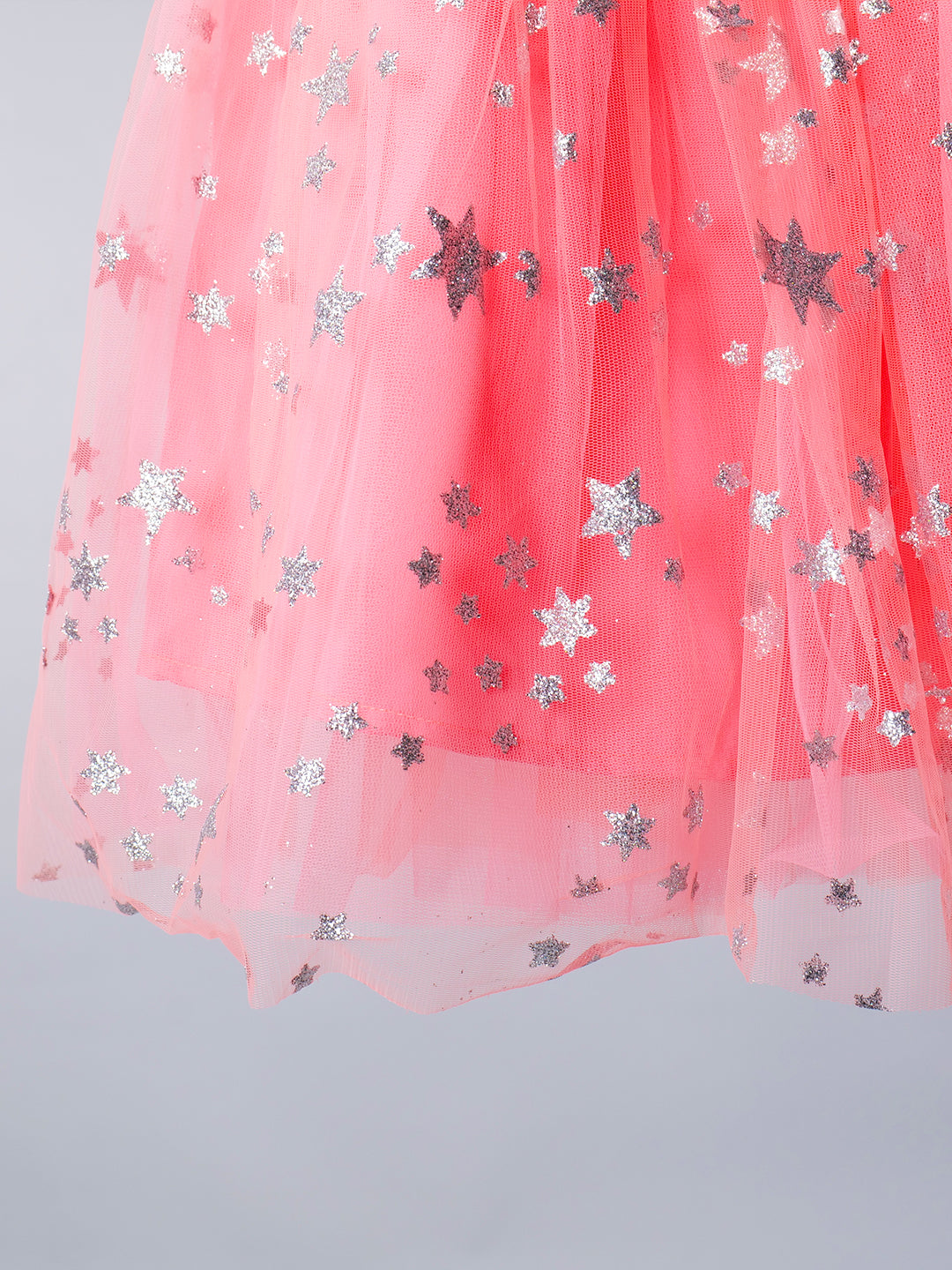 Elegant Peach Net Dress (D25001511)