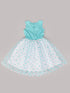 Pspeaches Sky blue & White Cotton Dress (D25002315)