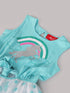 Pspeaches Sky blue & White Cotton Dress (D25002315)