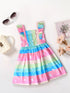 Rayon Dress With Ruffle Sleeves & Waist Tie (D25002618)