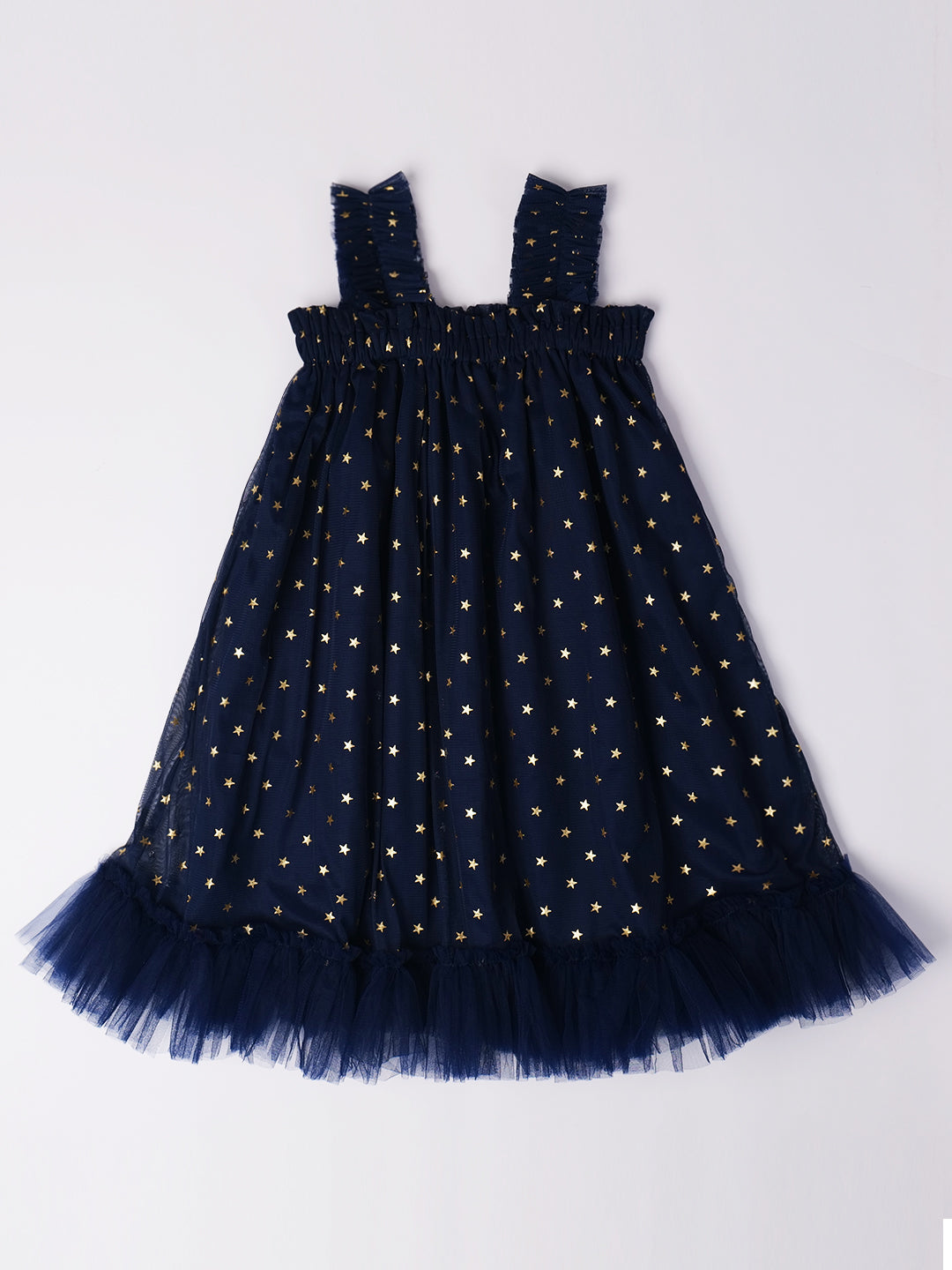 Navy Color Net Dress (D25002920)