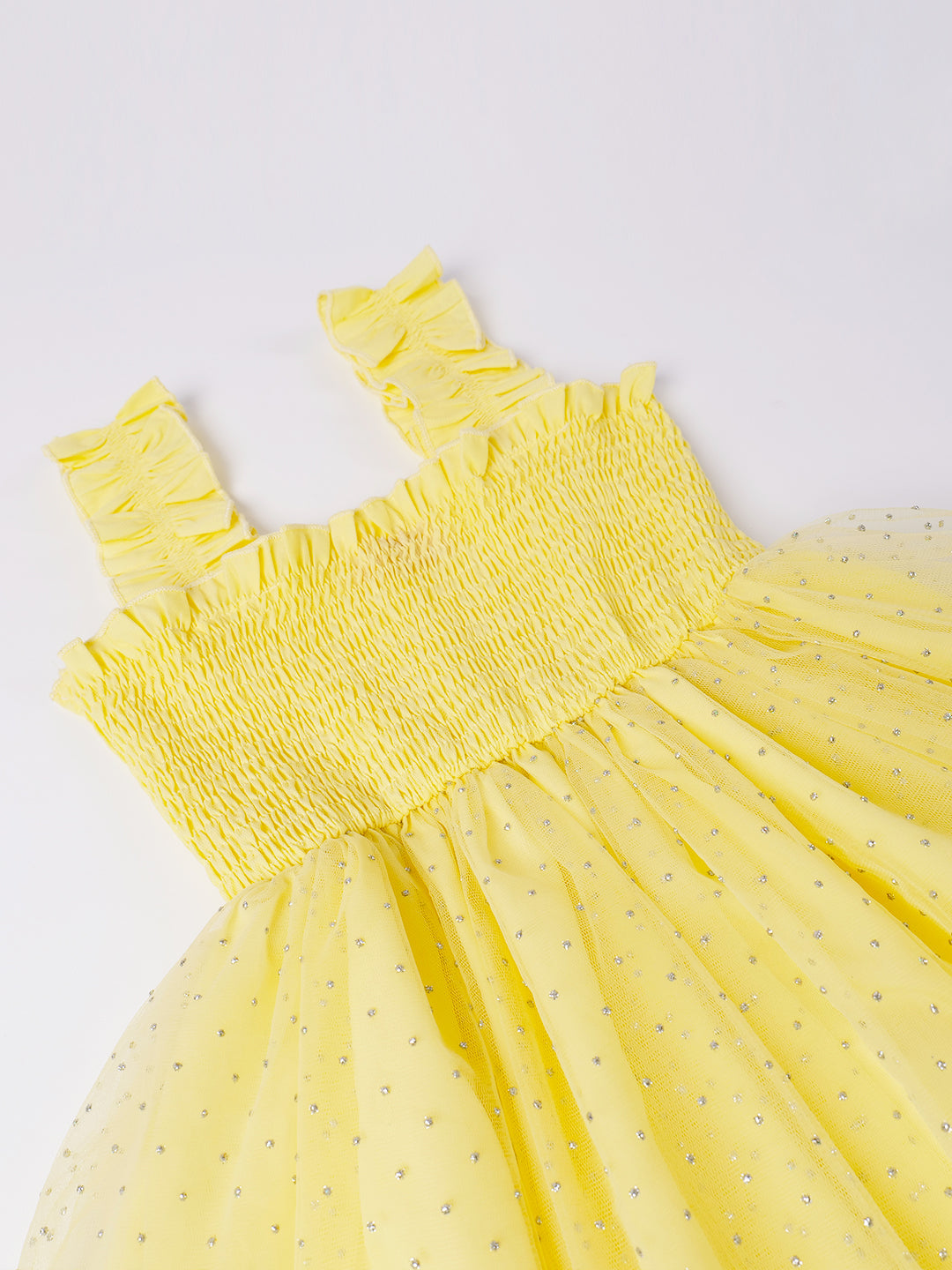 Yellow Color Net Dress (D25003021)