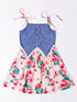 Multi-Color Chambray & Rayon Dress (D25003627)