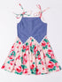 Multi-Color Chambray & Rayon Dress (D25003627)