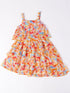 Mustard Chiffon Printed Dress (D25008041)