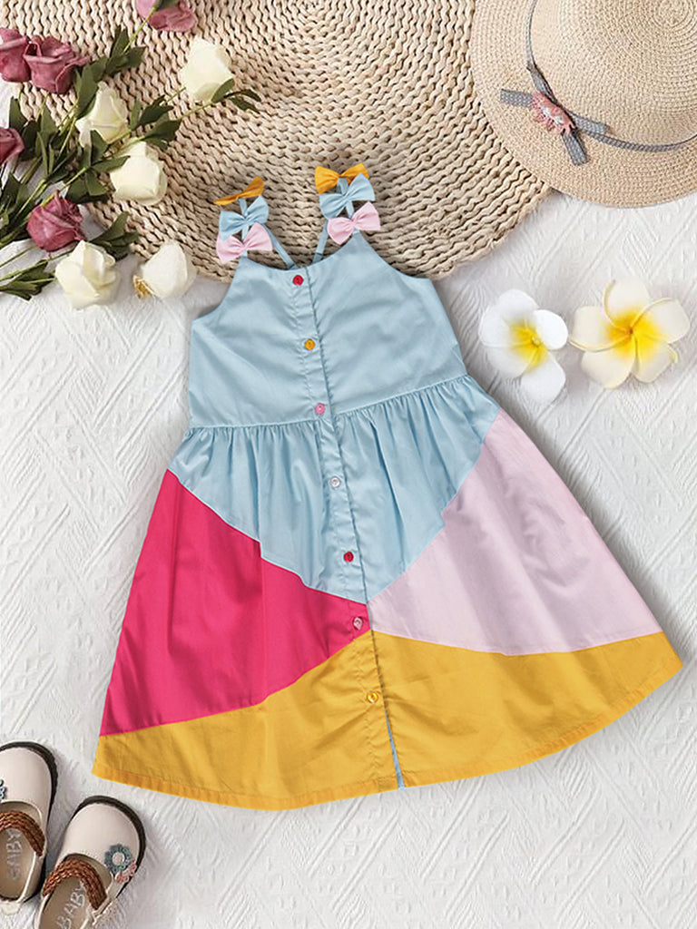 Pspeaches Sky Blue Cotton Dress (D25008142)
