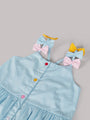 Pspeaches Sky Blue Cotton Dress (D25008142)
