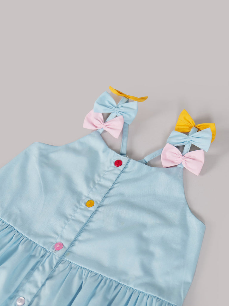 Pspeaches Sky Blue Cotton Dress (D25008142)