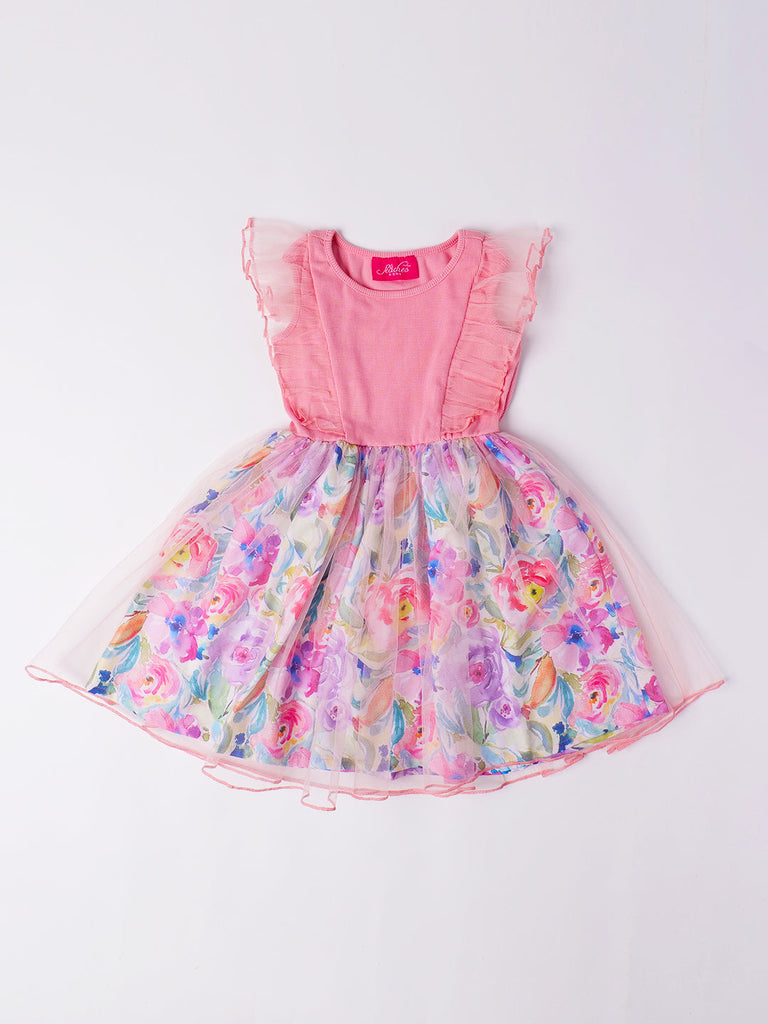 Pink Knit & Cotton Dress (D25008545)