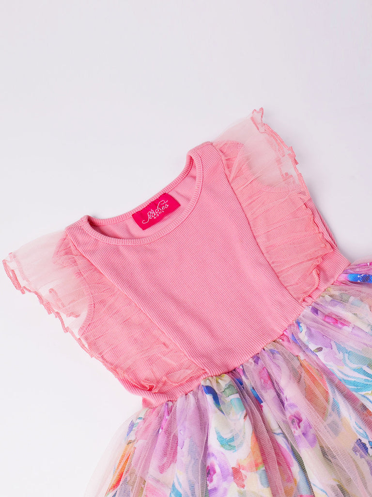 Pink Knit & Cotton Dress (D25008545)