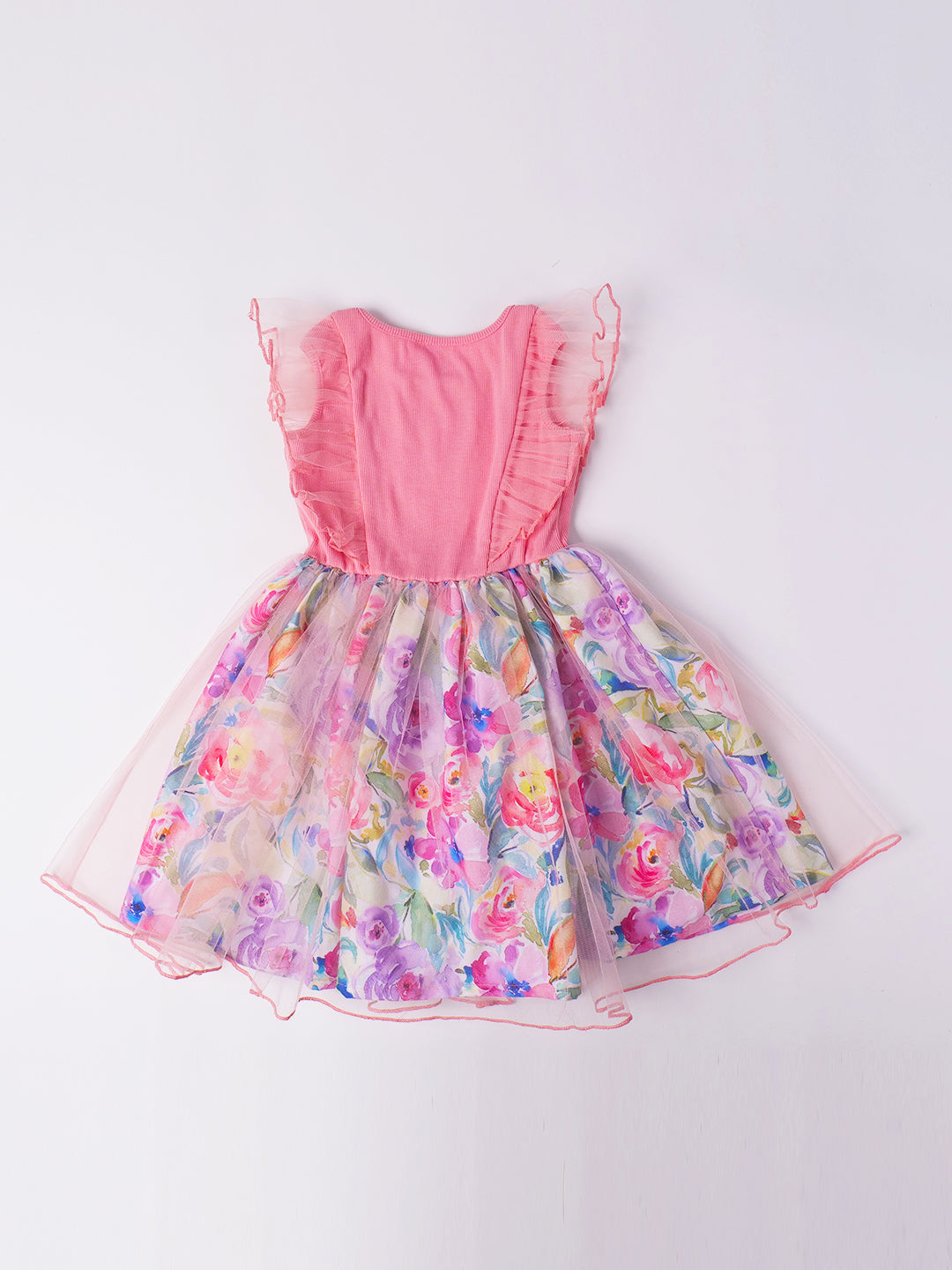 Pink Knit & Cotton Dress (D25008545)