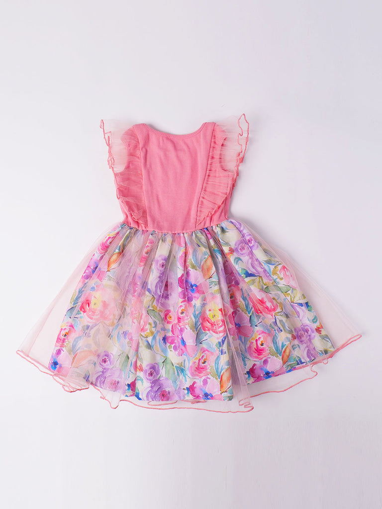 Pink Knit & Cotton Dress (D25008545)