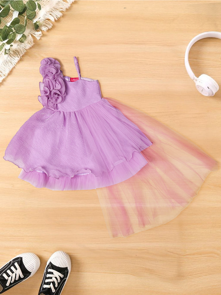 Lavender Crinckled party dress (D25011549)