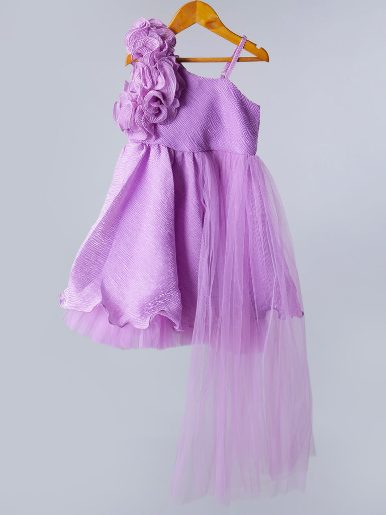 Lavender Crinckled party dress (D25011549)