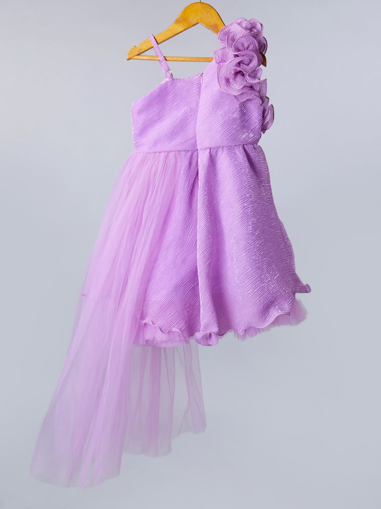 Lavender Crinckled party dress (D25011549)