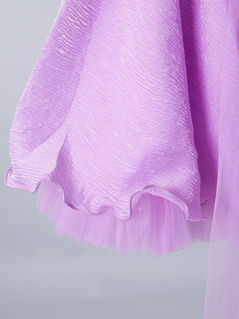 Lavender Crinckled party dress (D25011549)