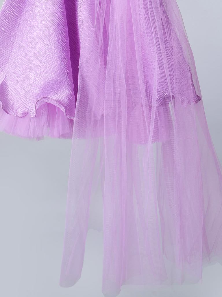 Lavender Crinckled party dress (D25011549)