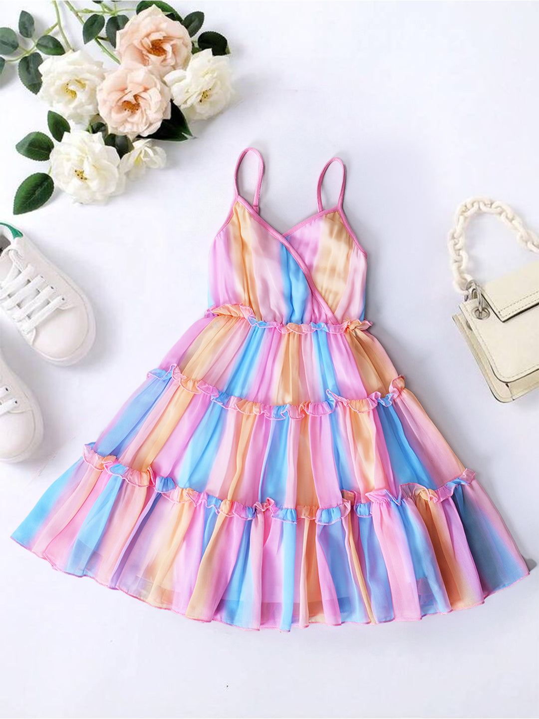 Multicolor Georgette Dress (D25014357)