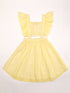 Lemon-Coloured Bubble Georgette Dress (D25015461)