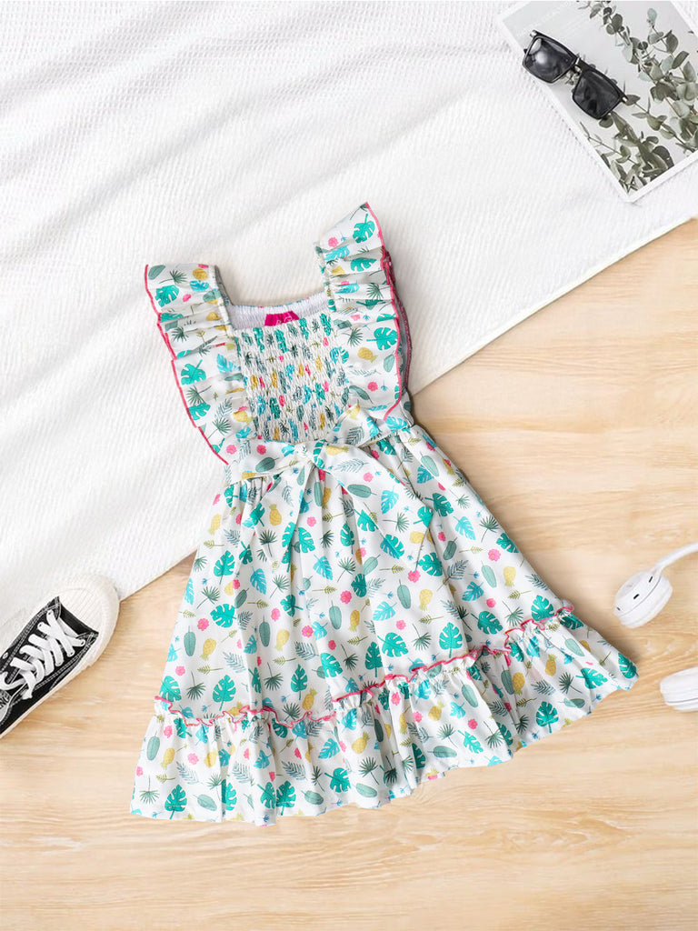 Pspeaches White Color Rayon Dress (D25015562)