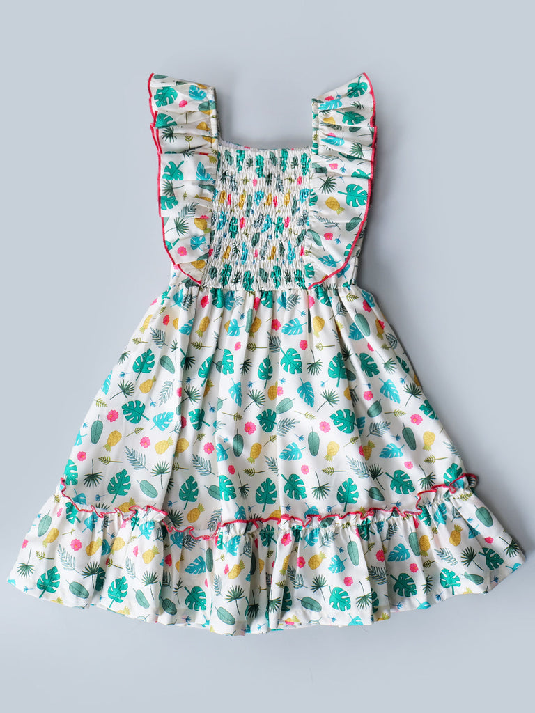 Pspeaches White Color Rayon Dress (D25015562)