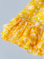 Yellow Georgette Dress With Ruffle Hem (D25016667)