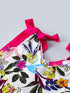 Multicolor Cotton Dress With Tie-Up Sleeves (D25017770)