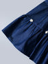 Navy Blue Denim Dress With Ruffle Sleeves (D25018171)