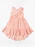 Solid Peach Cotton Dress (D25019881)