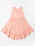 Solid Peach Cotton Dress (D25019881)